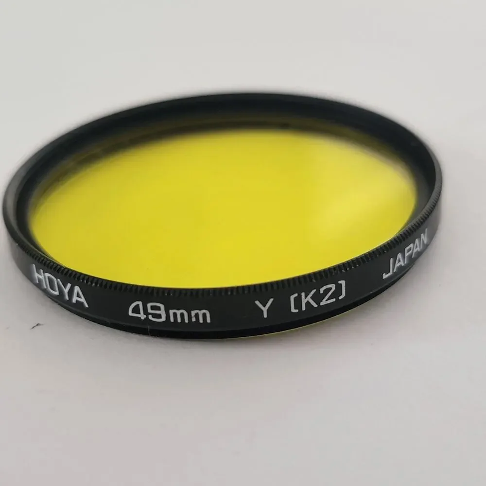 Hoya Y(K2) 49mm Yellow Camera Lens Filter Japan Monochrome B&W Contrast